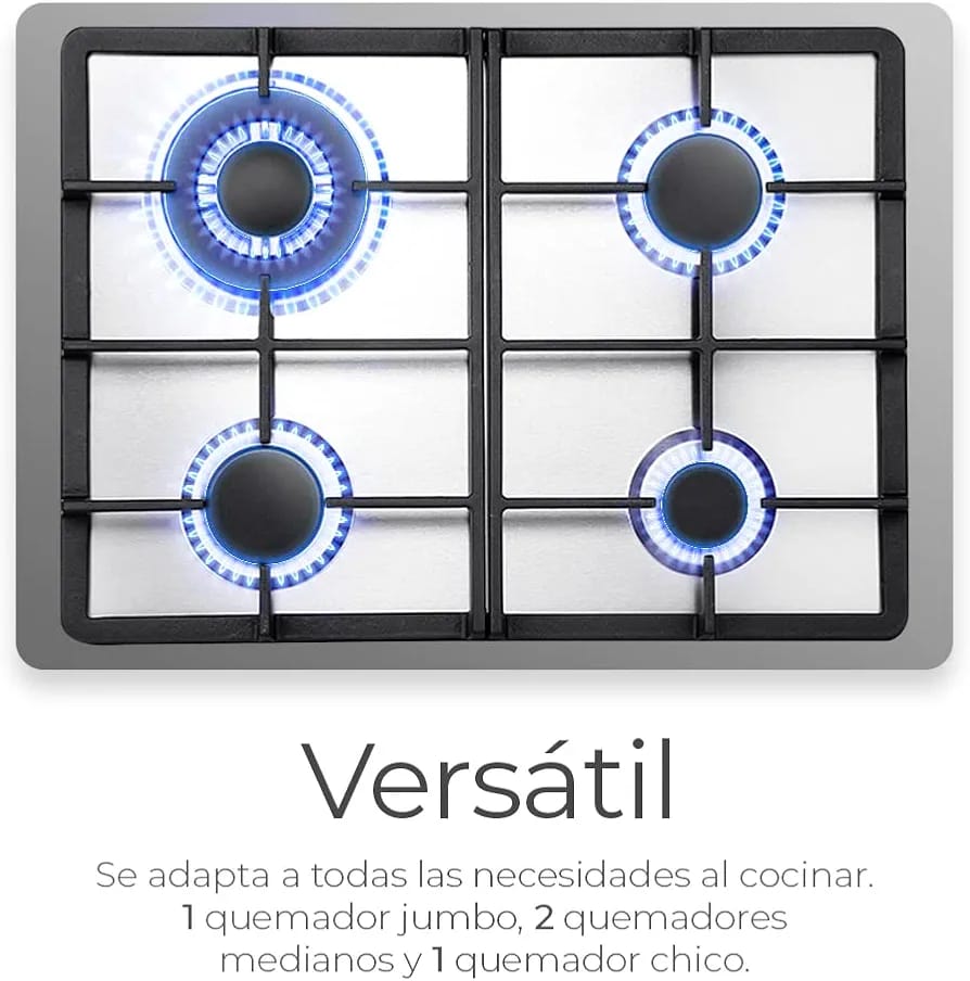 Plantilla de Gas Empotrable 24" 4 Quemadores, GL2499M - imagen 3