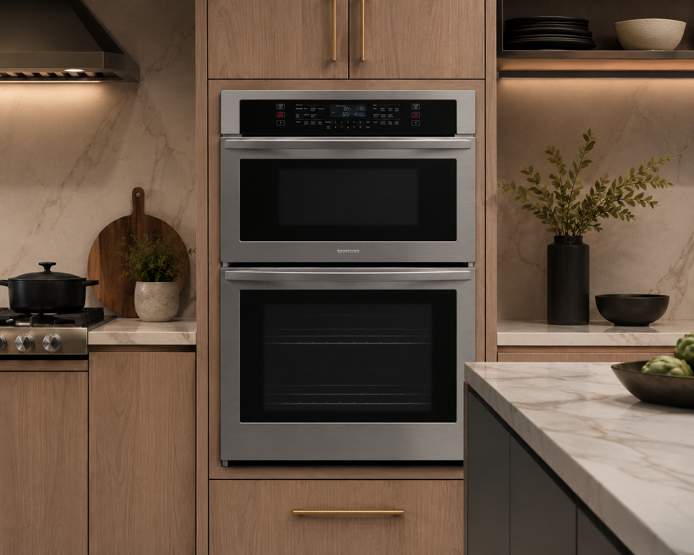 Horno Doble Empotrable con Microondas Samsung NQ70T5511DS